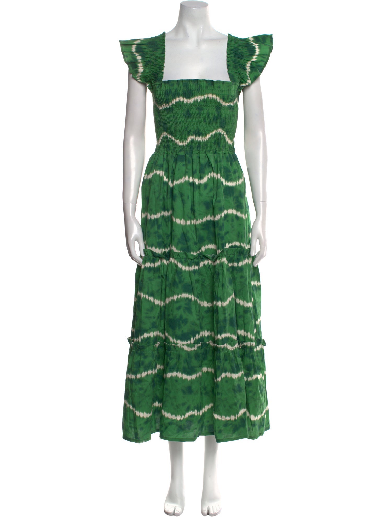 THE LULO PROJECT Tie-Dye Print Long Dress