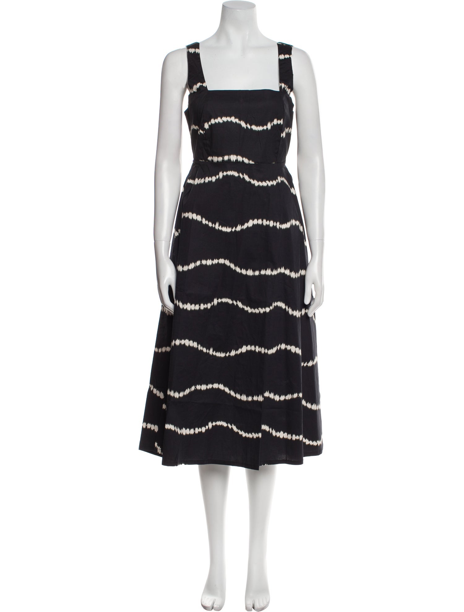 THE LULO PROJECT Striped Midi Length Dress