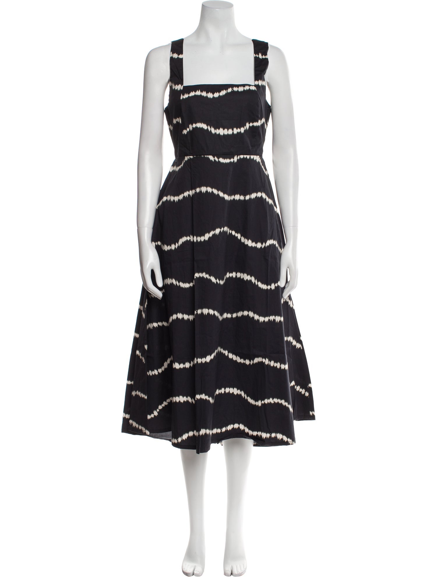 THE LULO PROJECT Striped Midi Length Dress