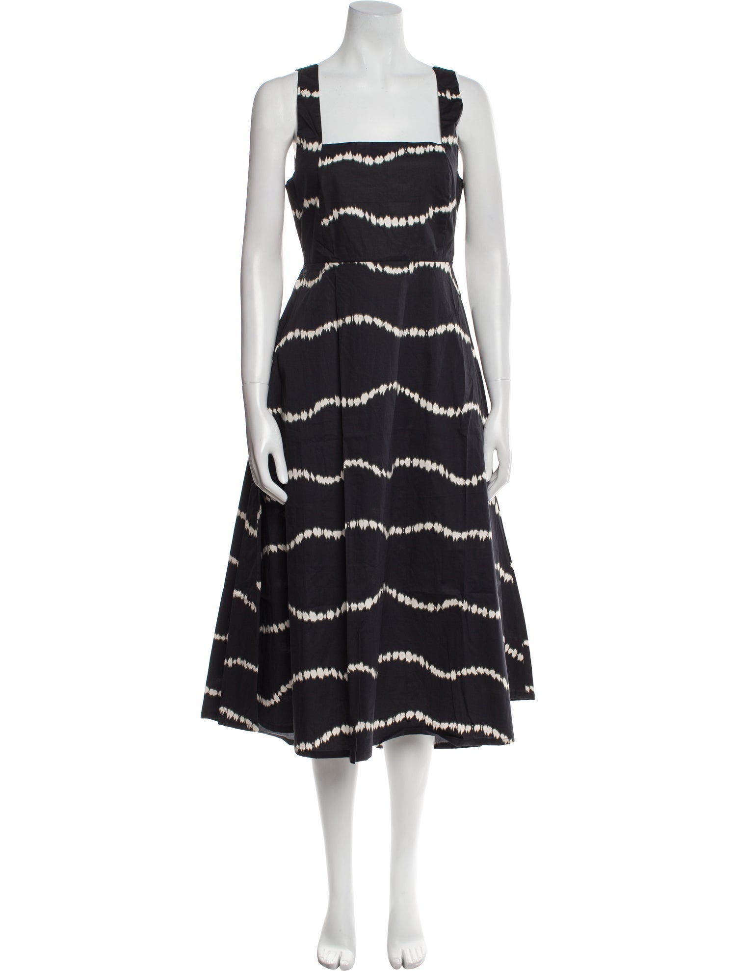 THE LULO PROJECT Striped Midi Length Dress