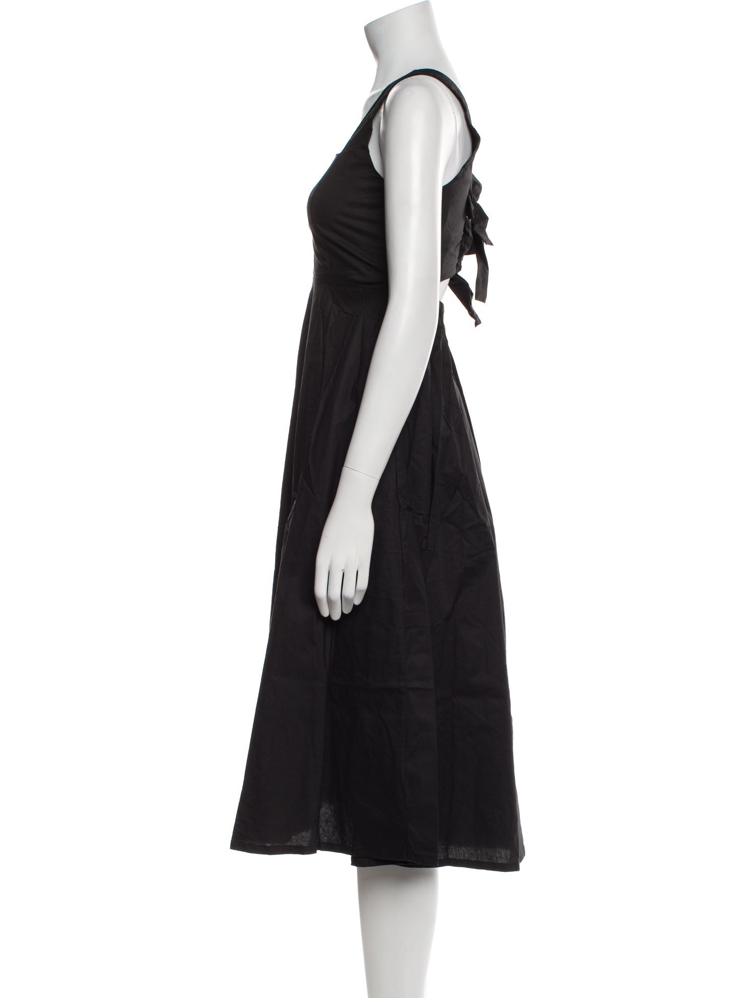 THE LULO PROJECT Square Neckline Midi Length Dress