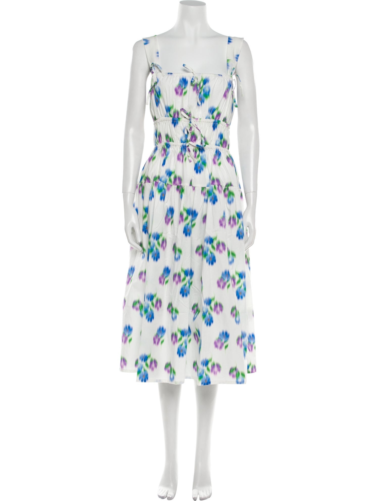 THE LULO PROJECT Floral Print Midi Length Dress