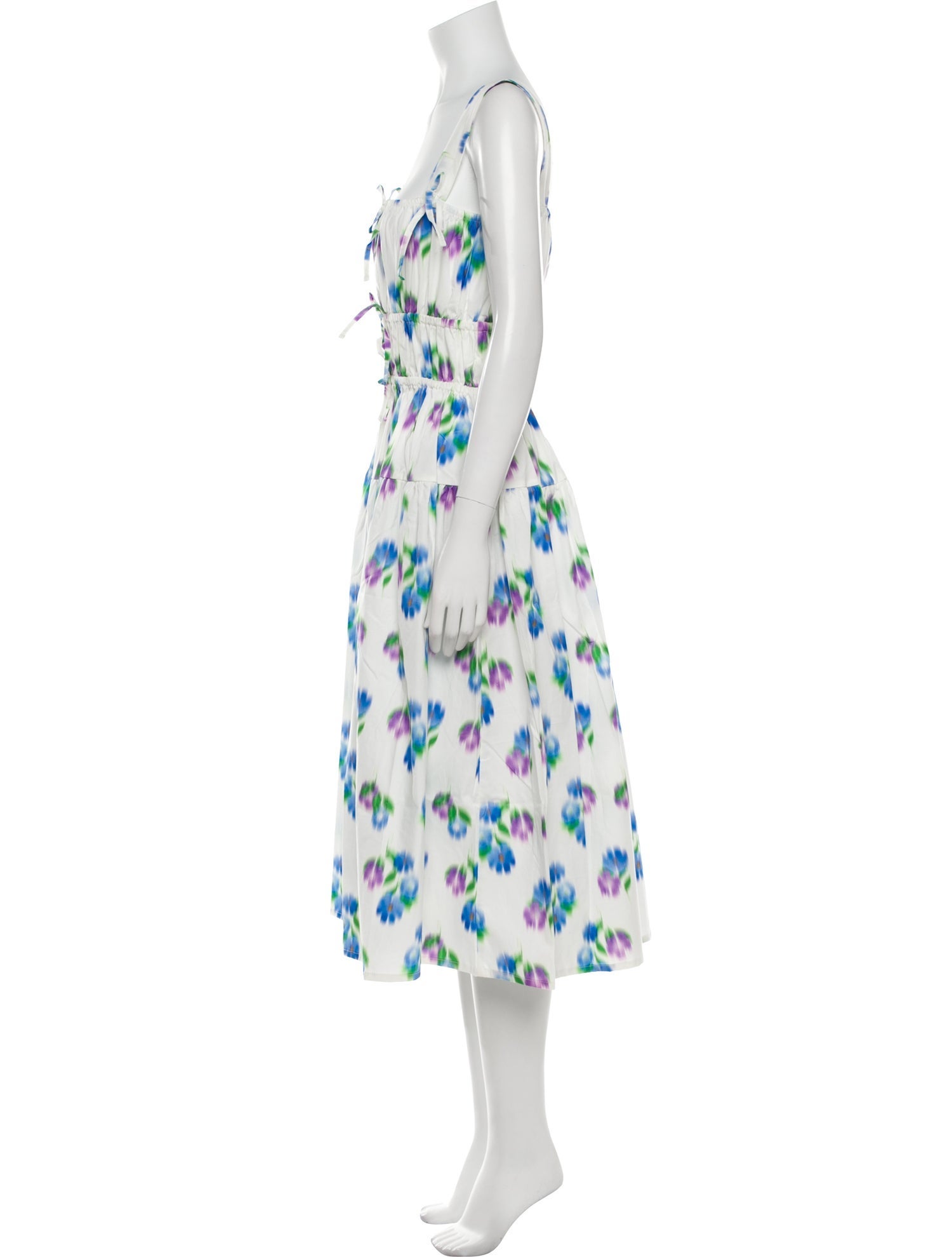 THE LULO PROJECT Floral Print Midi Length Dress