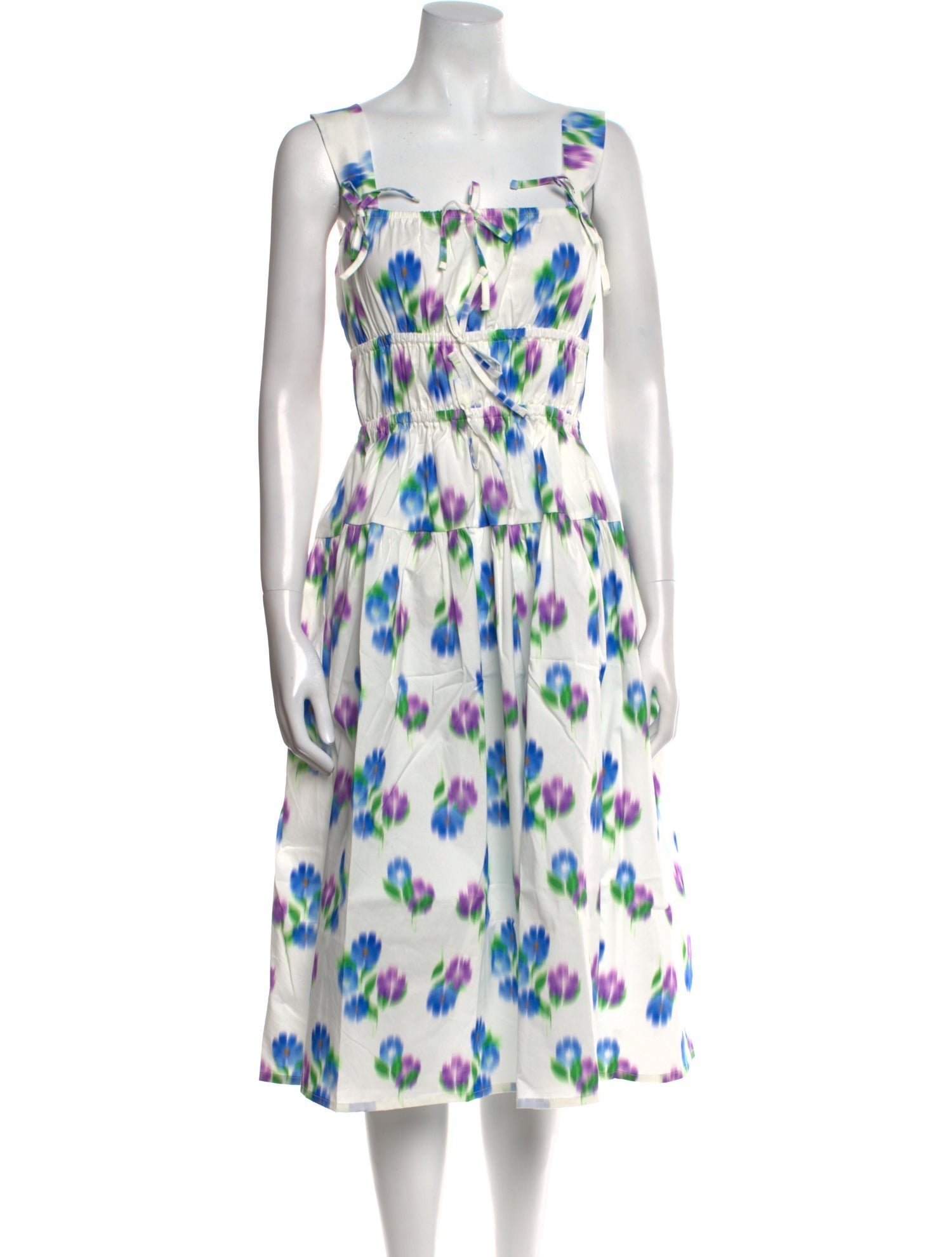 THE LULO PROJECT Floral Print Midi Length Dress