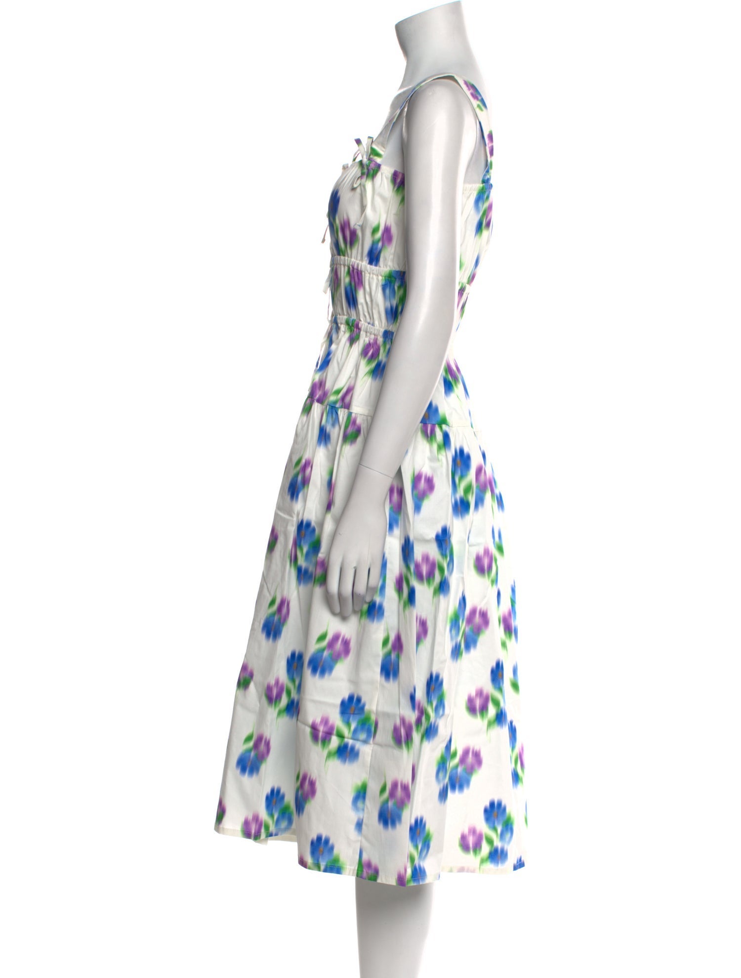 THE LULO PROJECT Floral Print Midi Length Dress