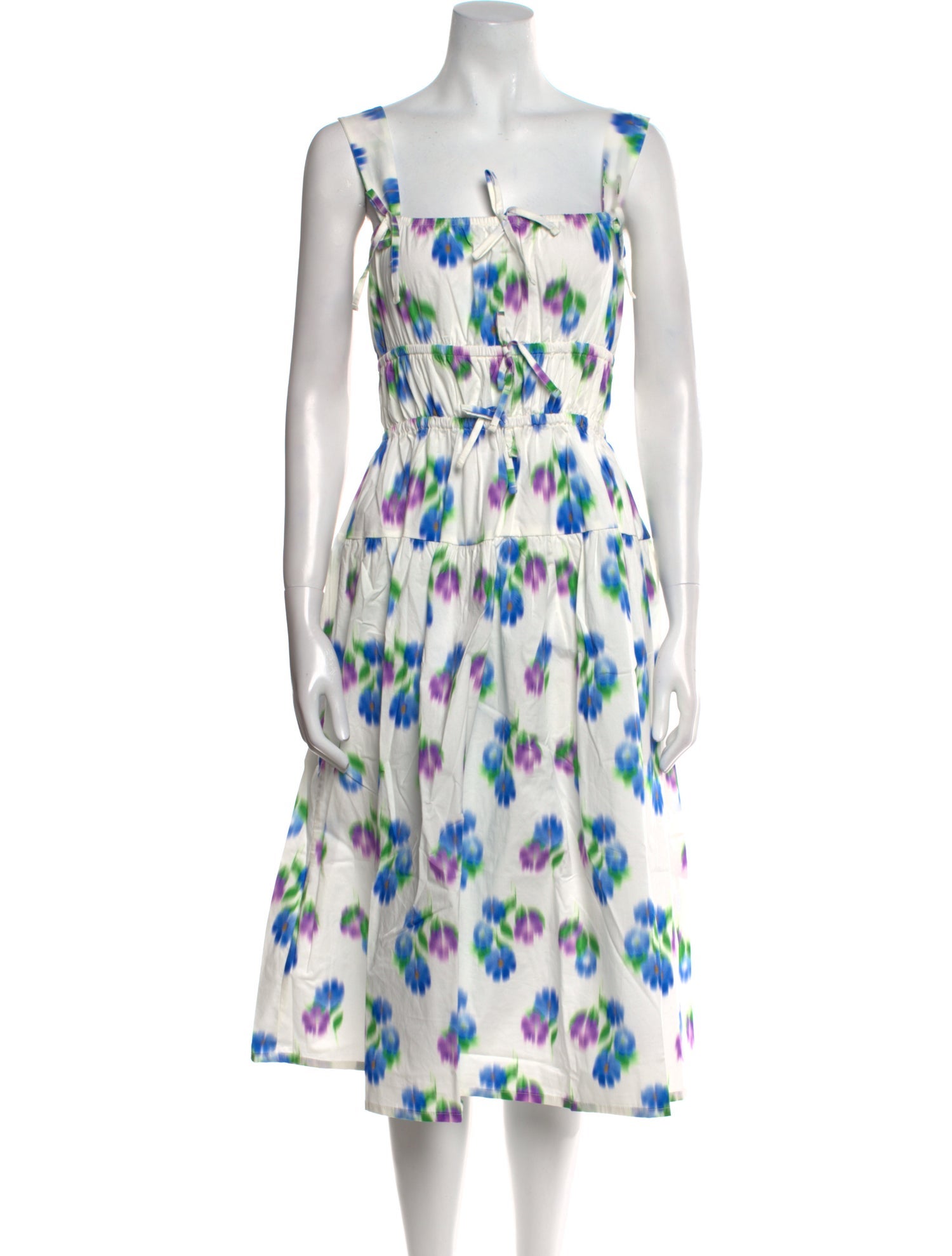 THE LULO PROJECT Printed Midi Length Dress