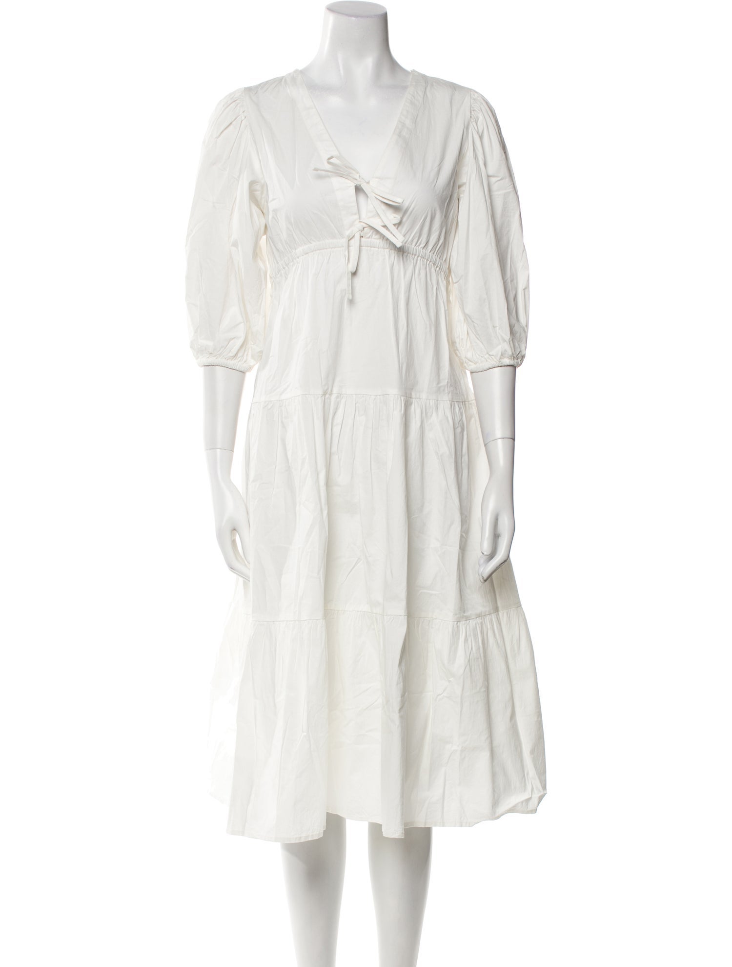 THE LULO PROJECT V-Neck Midi Length Dress