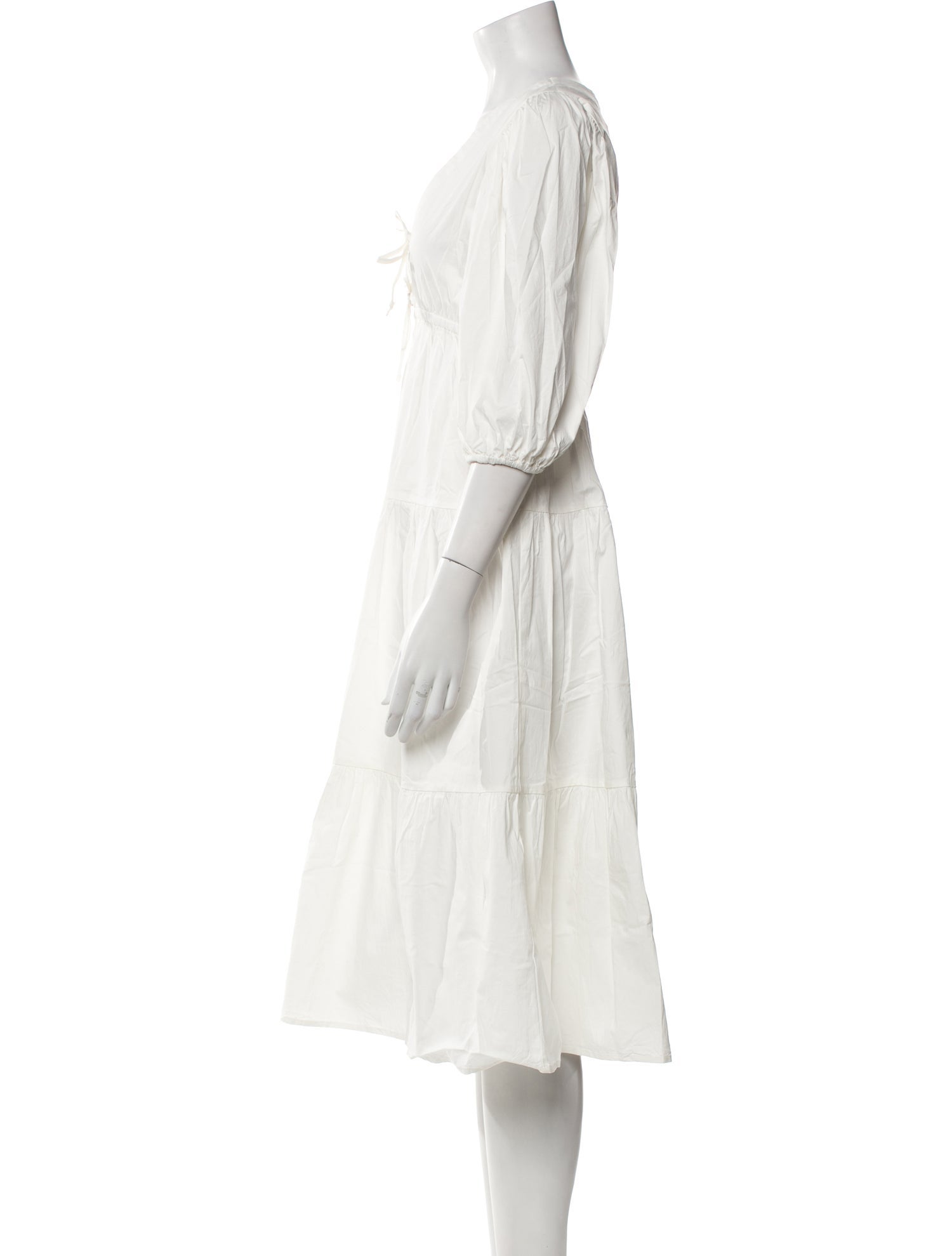 THE LULO PROJECT V-Neck Midi Length Dress