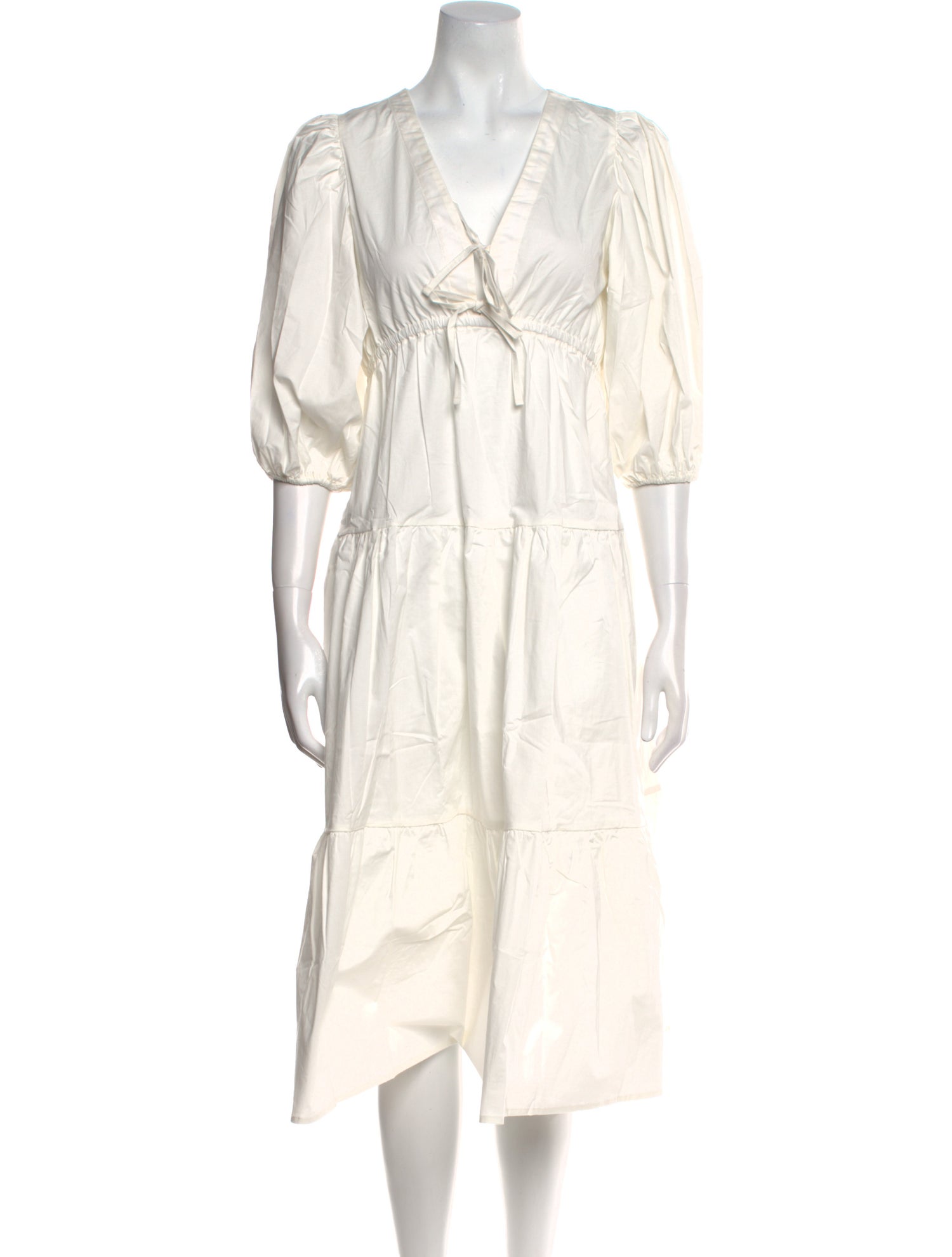 THE LULO PROJECT V-Neck Midi Length Dress