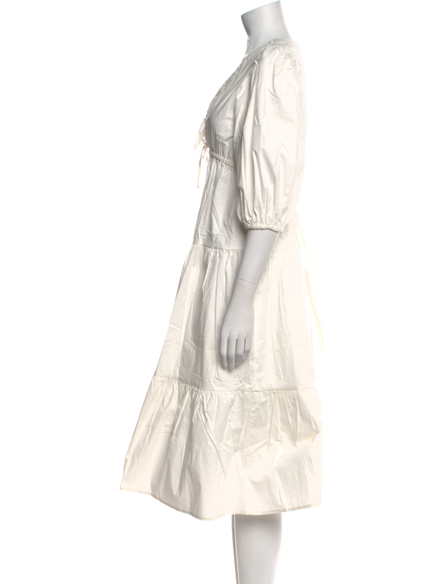 THE LULO PROJECT V-Neck Midi Length Dress