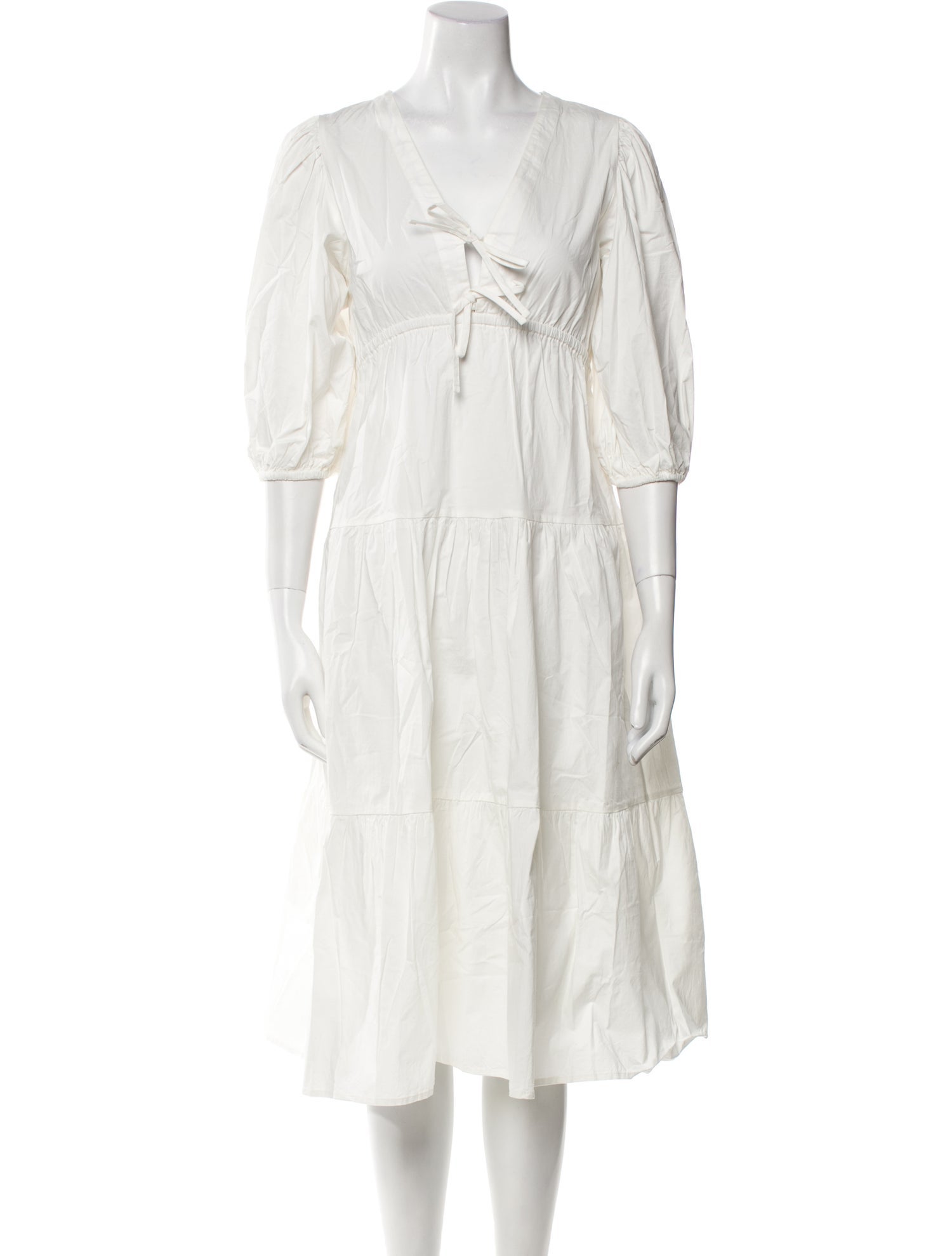 THE LULO PROJECT V-Neck Midi Length Dress