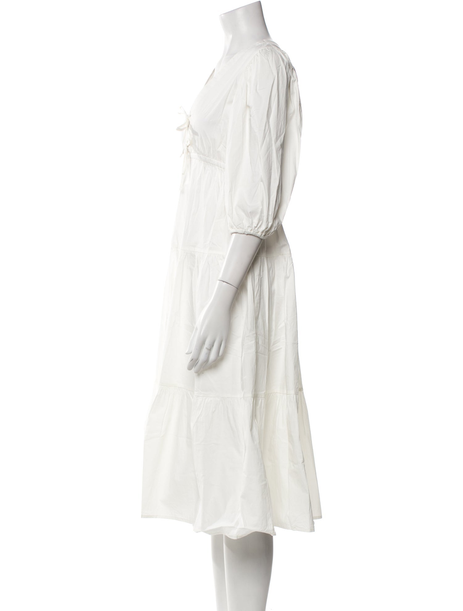 THE LULO PROJECT V-Neck Midi Length Dress