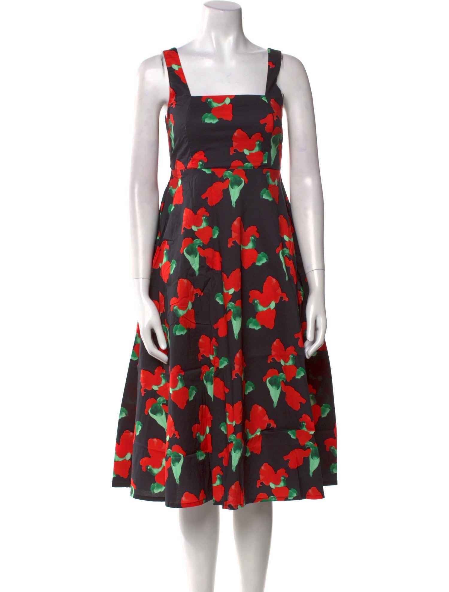 THE LULO PROJECT Floral Print Midi Length Dress