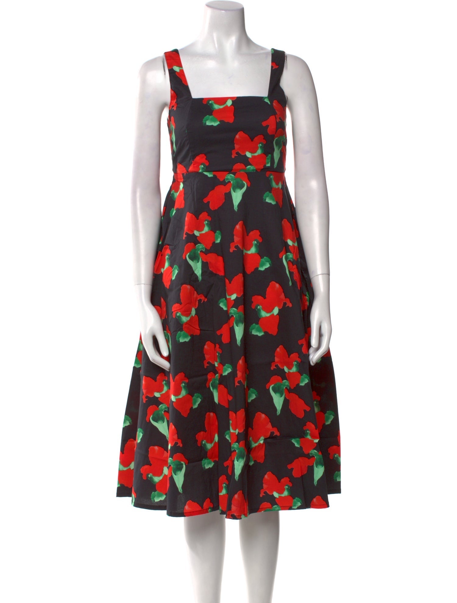 THE LULO PROJECT Floral Print Midi Length Dress