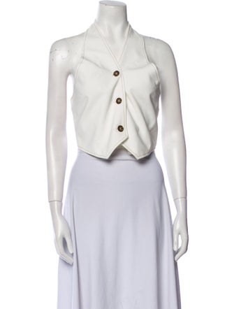 the femm V-Neck Sleeveless Crop Top