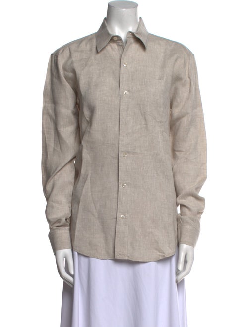 the femm Linen Long Sleeve Button-Up Top