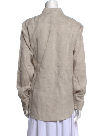 the femm Linen Long Sleeve Button-Up Top