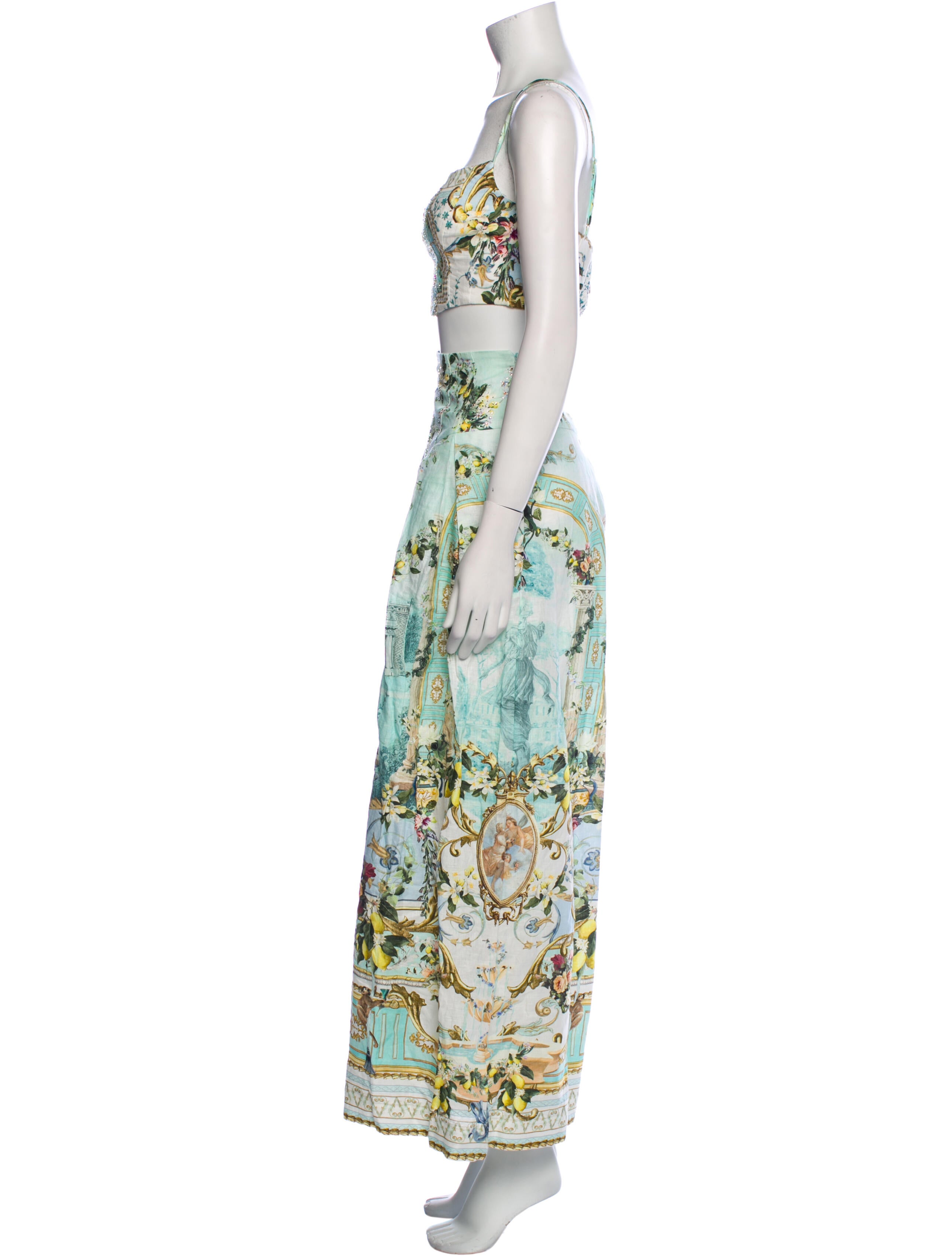 The White Lotus x Camilla Linen Printed Pant Set w/ Tags