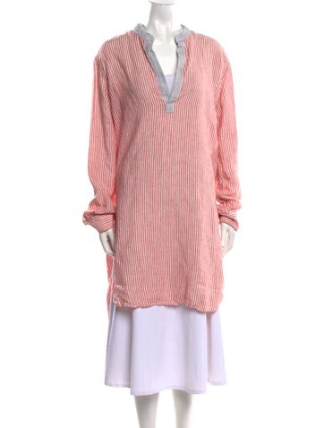 The Salting Tops Linen Striped Tunic S