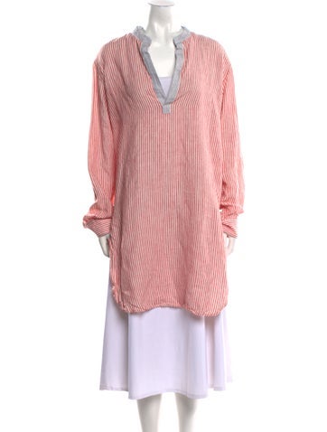 The Salting Tops Linen Striped Tunic XXS