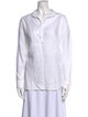 The Salting Linen V-Neck Button-Up Top