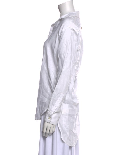 The Salting Linen V-Neck Button-Up Top