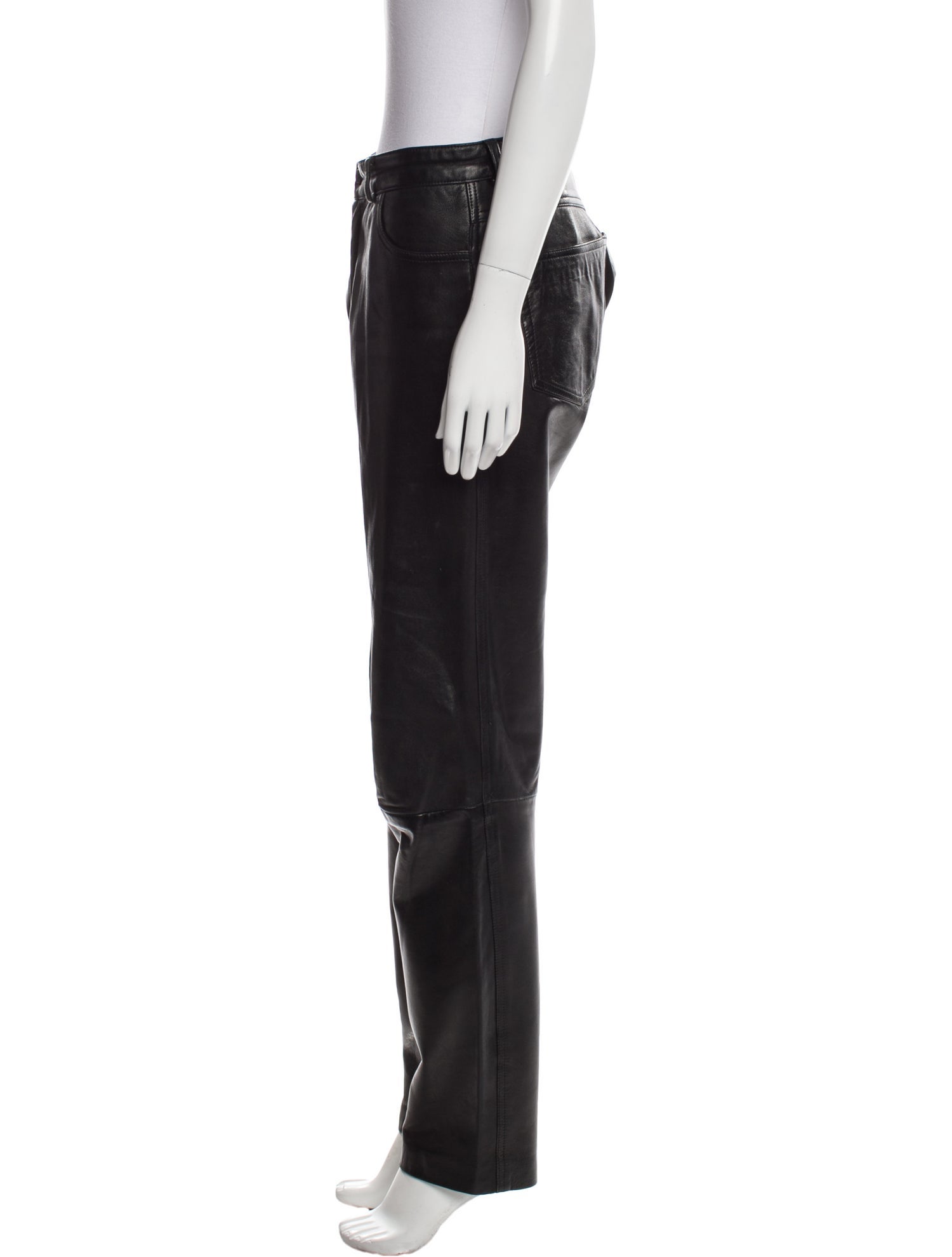 Wathne Leather Straight Leg Pants