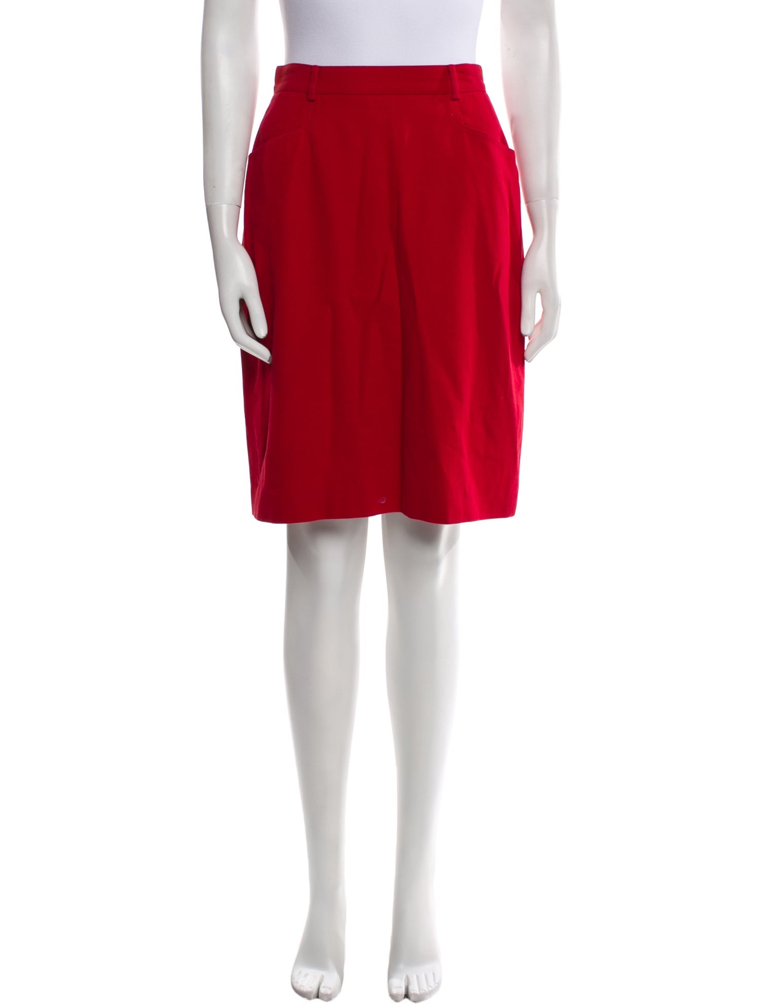 Wathne Pleated Accents Knee-Length Skirt