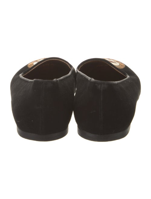 Wathne Suede Graphic Print Ballet Flats