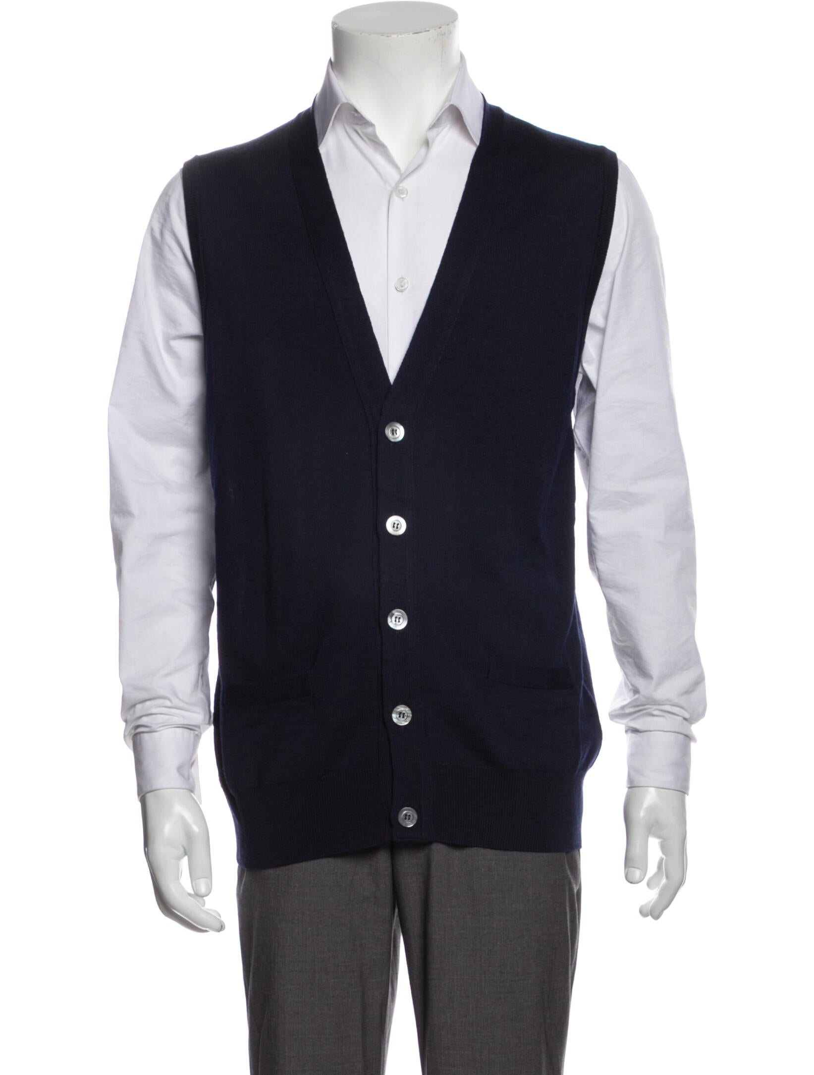 Men's Striped Sweaters Round Neck Sleeveless Men Sweater Autumn