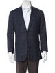 Thom Sweeney Wool Plaid Print Blazer