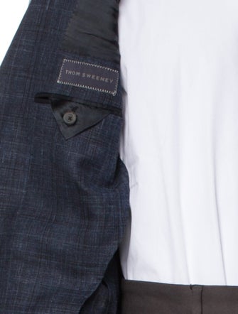 Thom Sweeney Wool Plaid Print Blazer