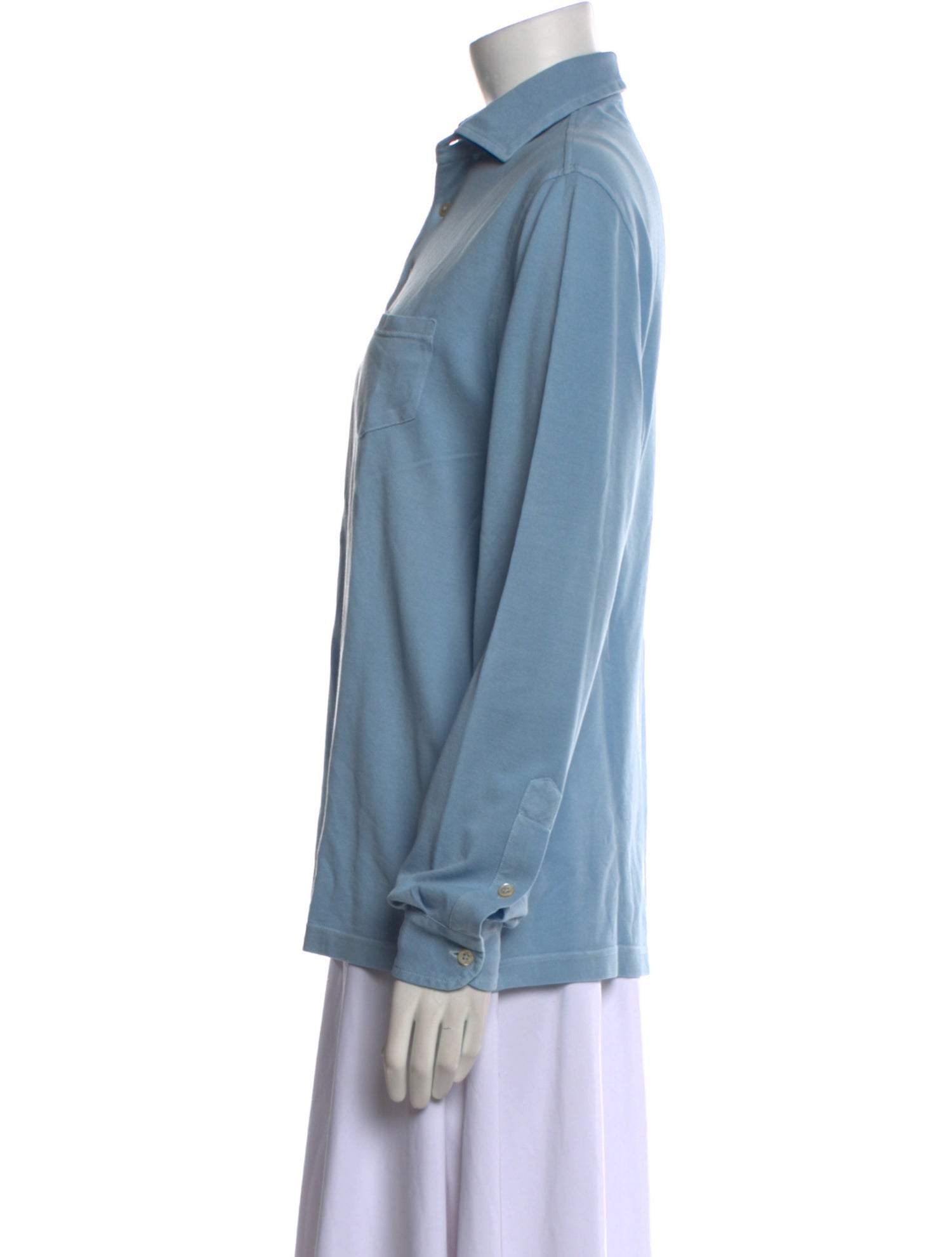 Thom Sweeney V-Neck Long Sleeve Blouse