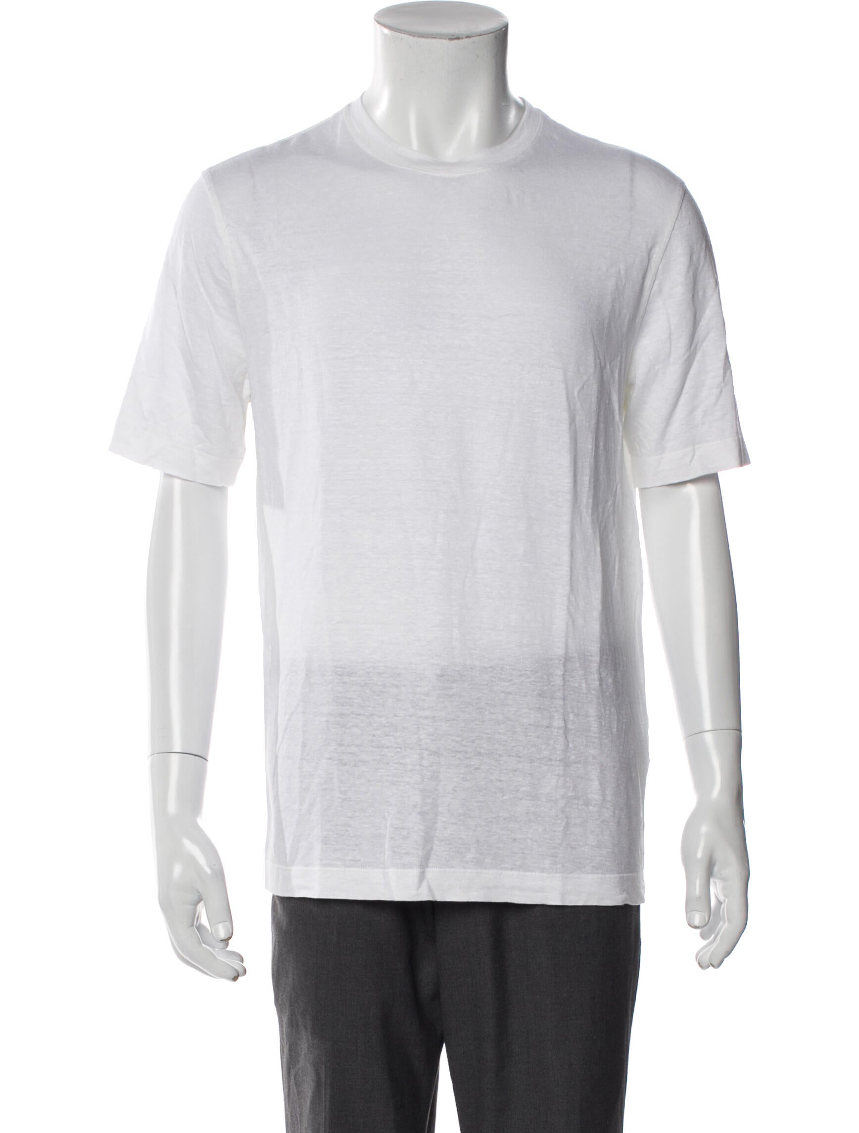 Thom Sweeney Linen Crew Neck T-Shirt