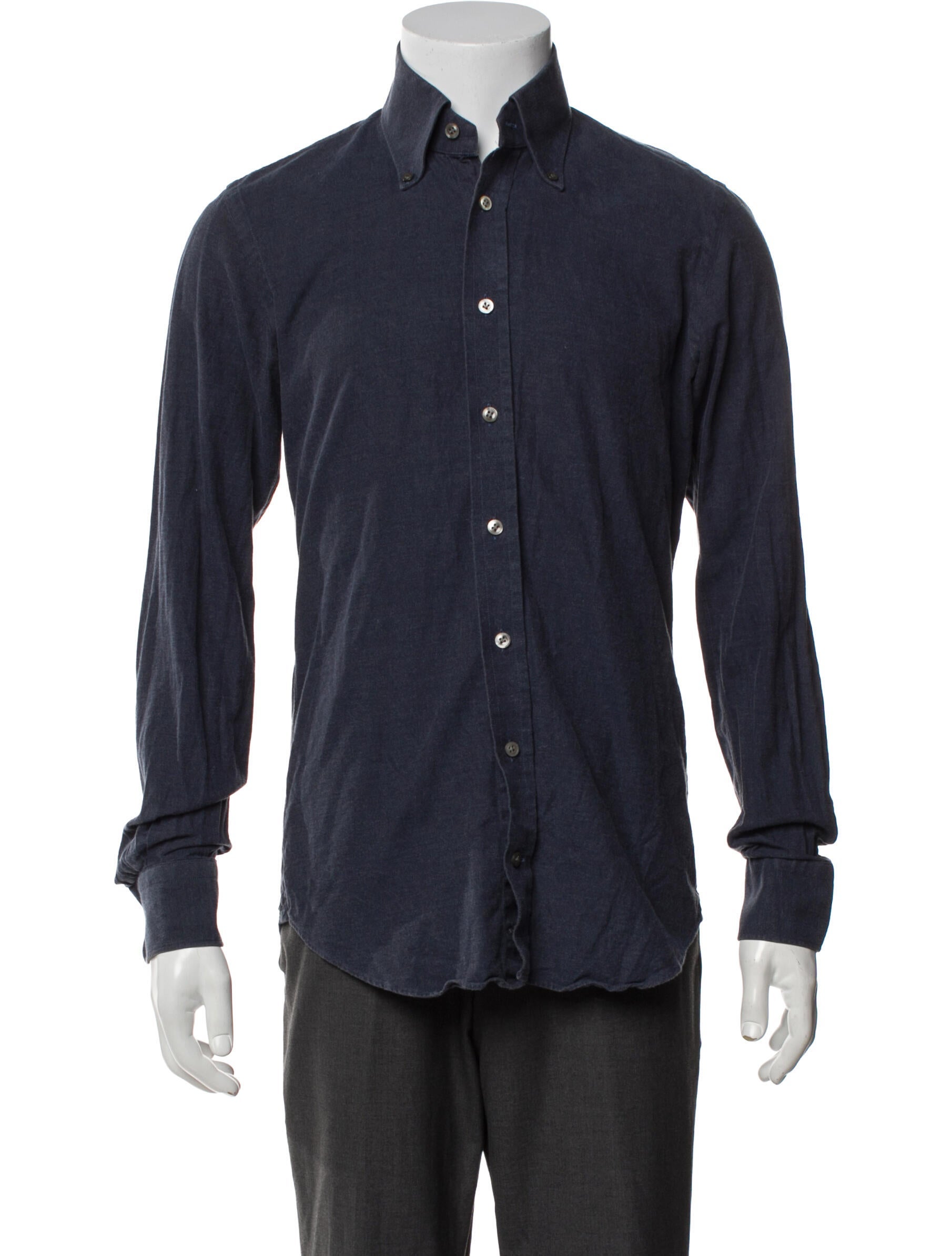 Thom Sweeney Long Sleeve Denim Shirt