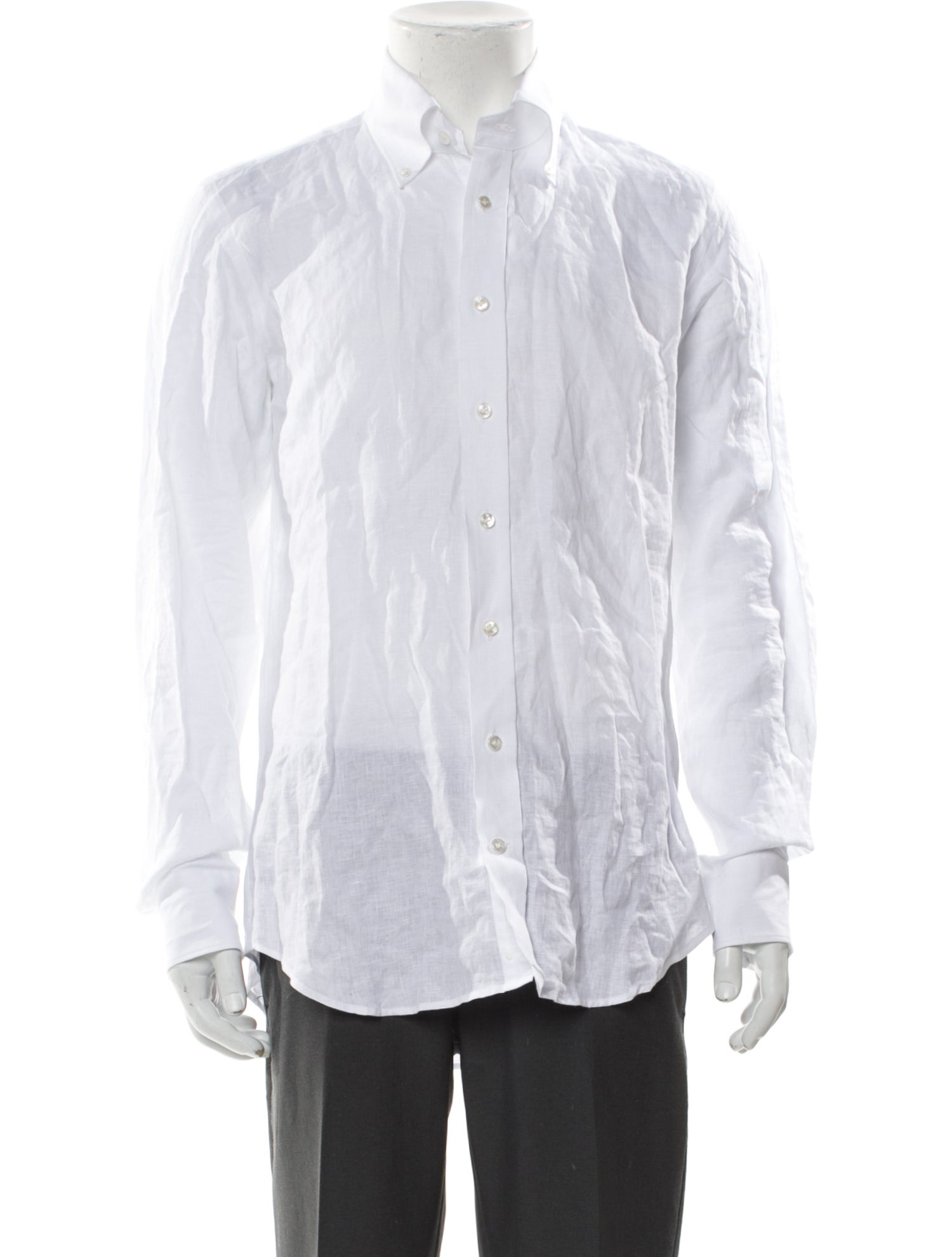 Thom Sweeney Linen Striped Shirt