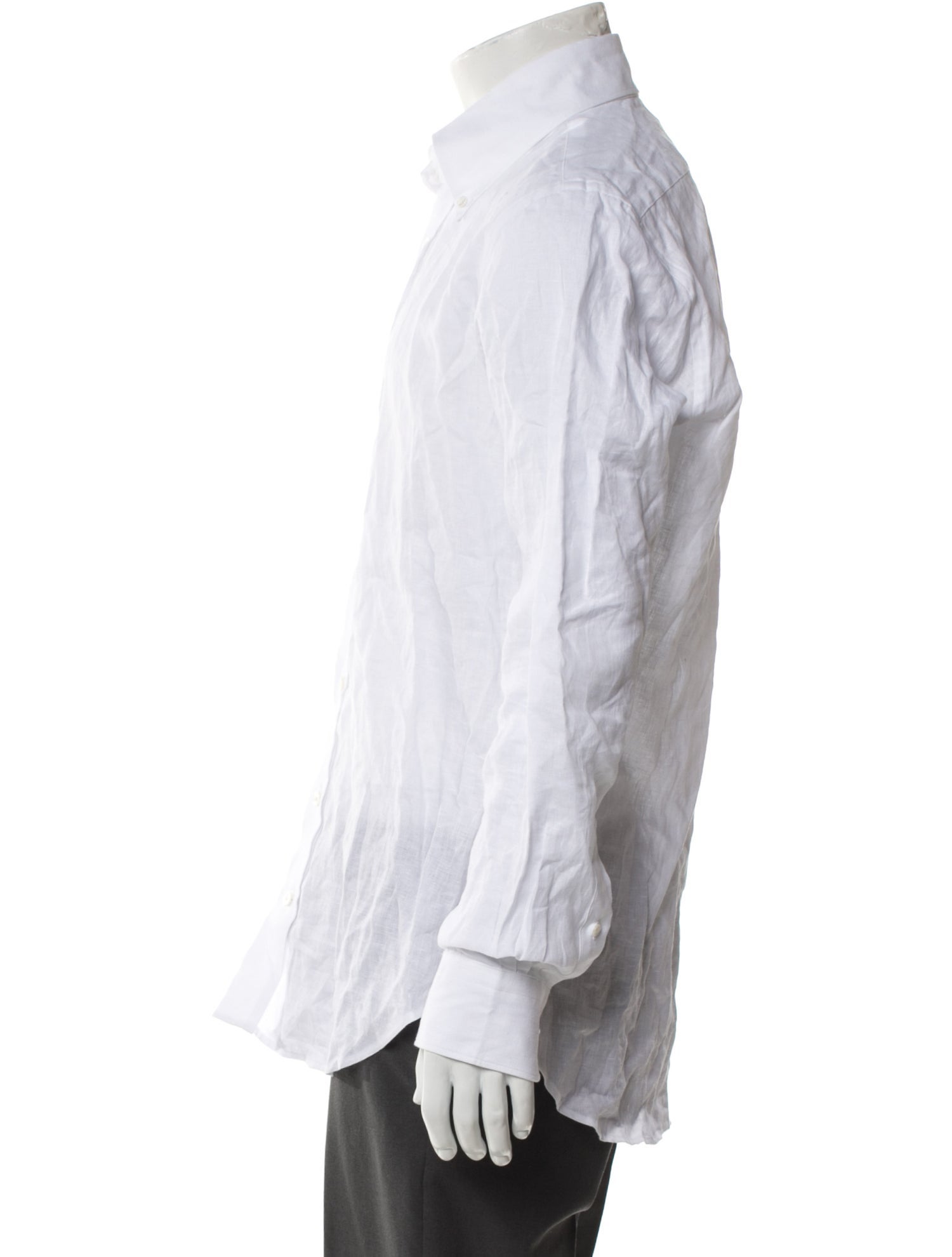 Thom Sweeney Linen Striped Shirt