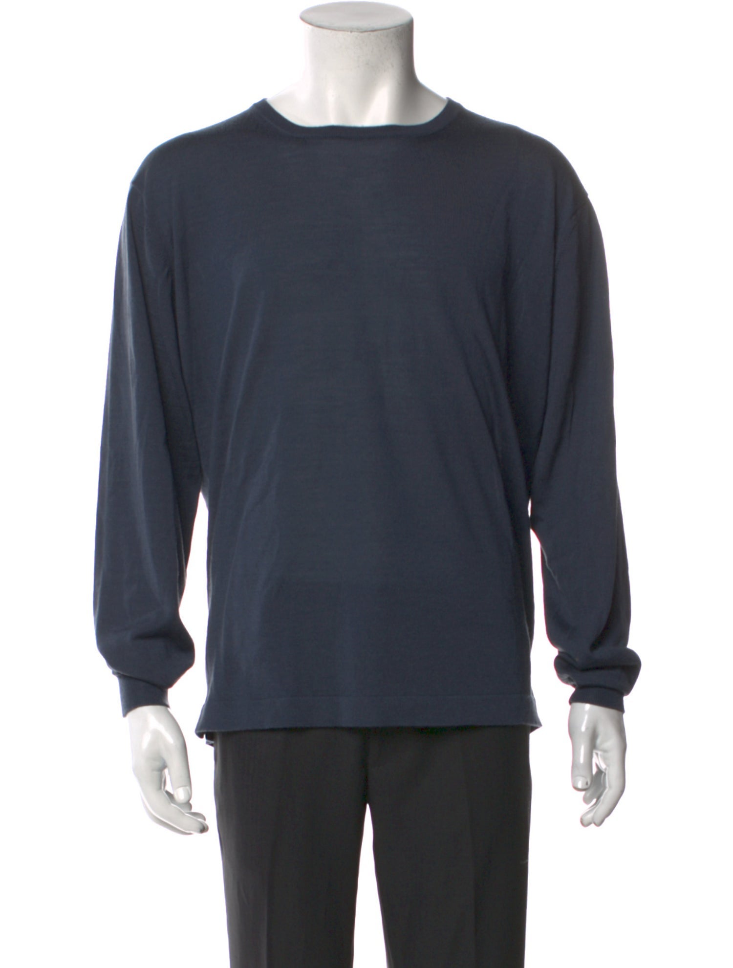 Thom Sweeney Merino Wool Crew Neck Henley