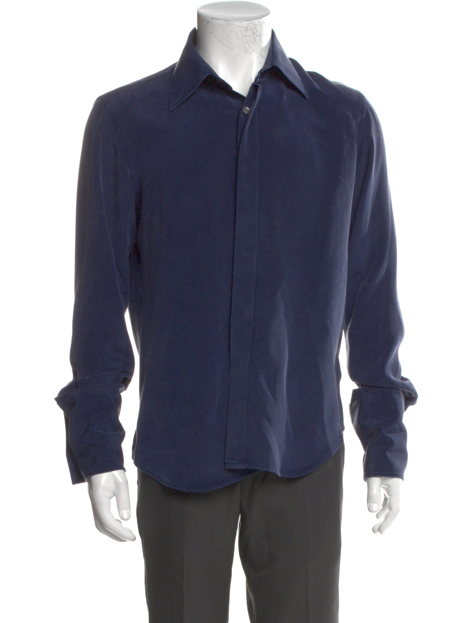 Thom Sweeney Silk Long Sleeve Shirt