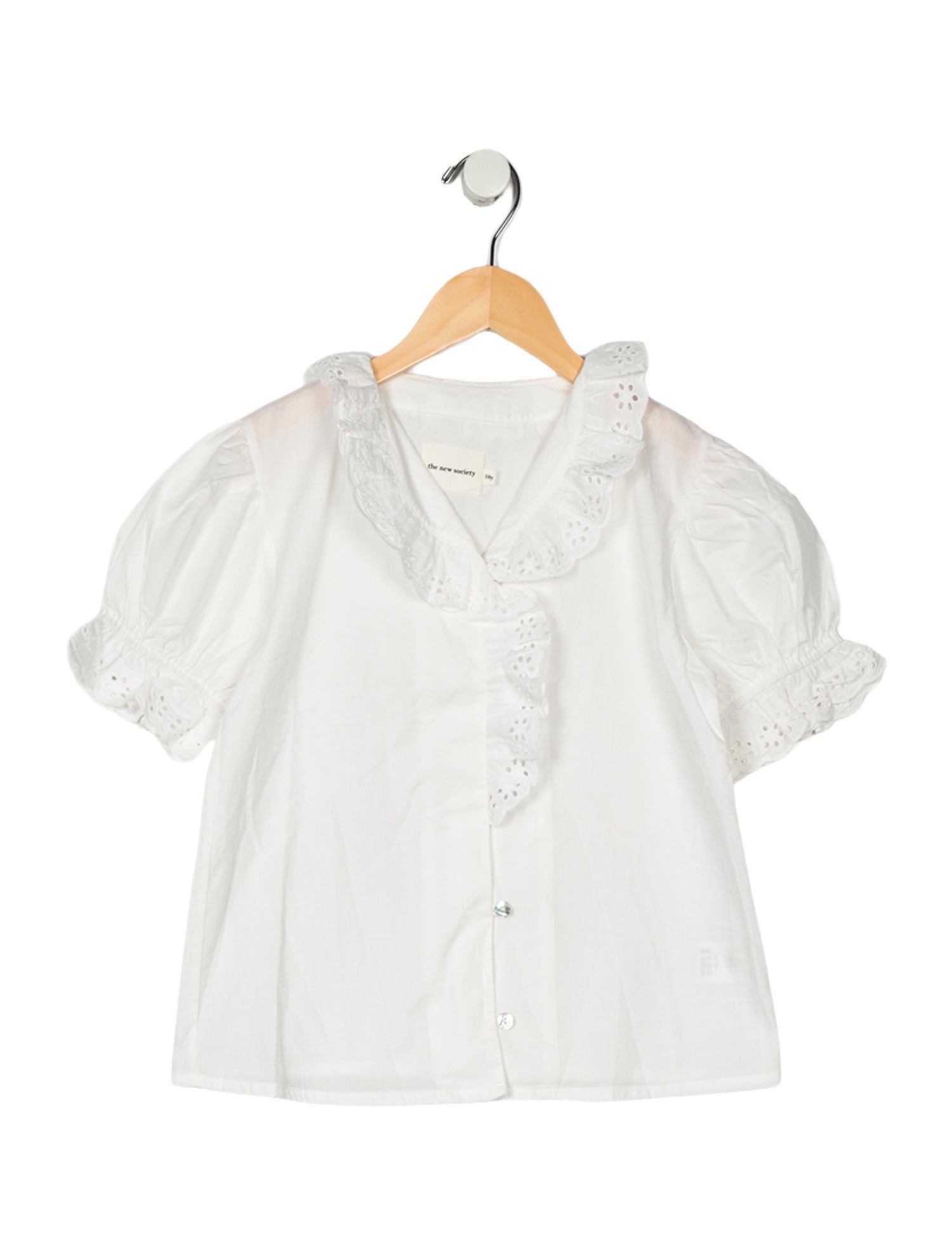 The New Society kid girls' white blouse