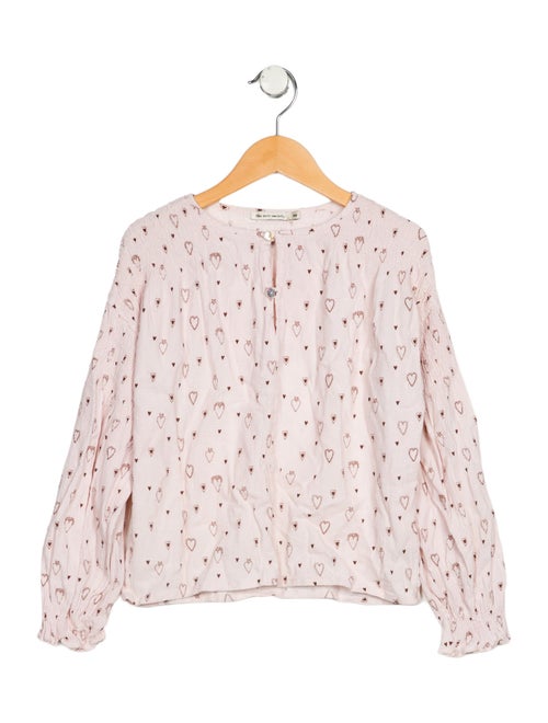 The New Society kid girls' pink and brown shirt