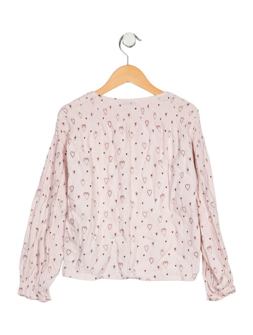 The New Society kid girls' pink and brown shirt