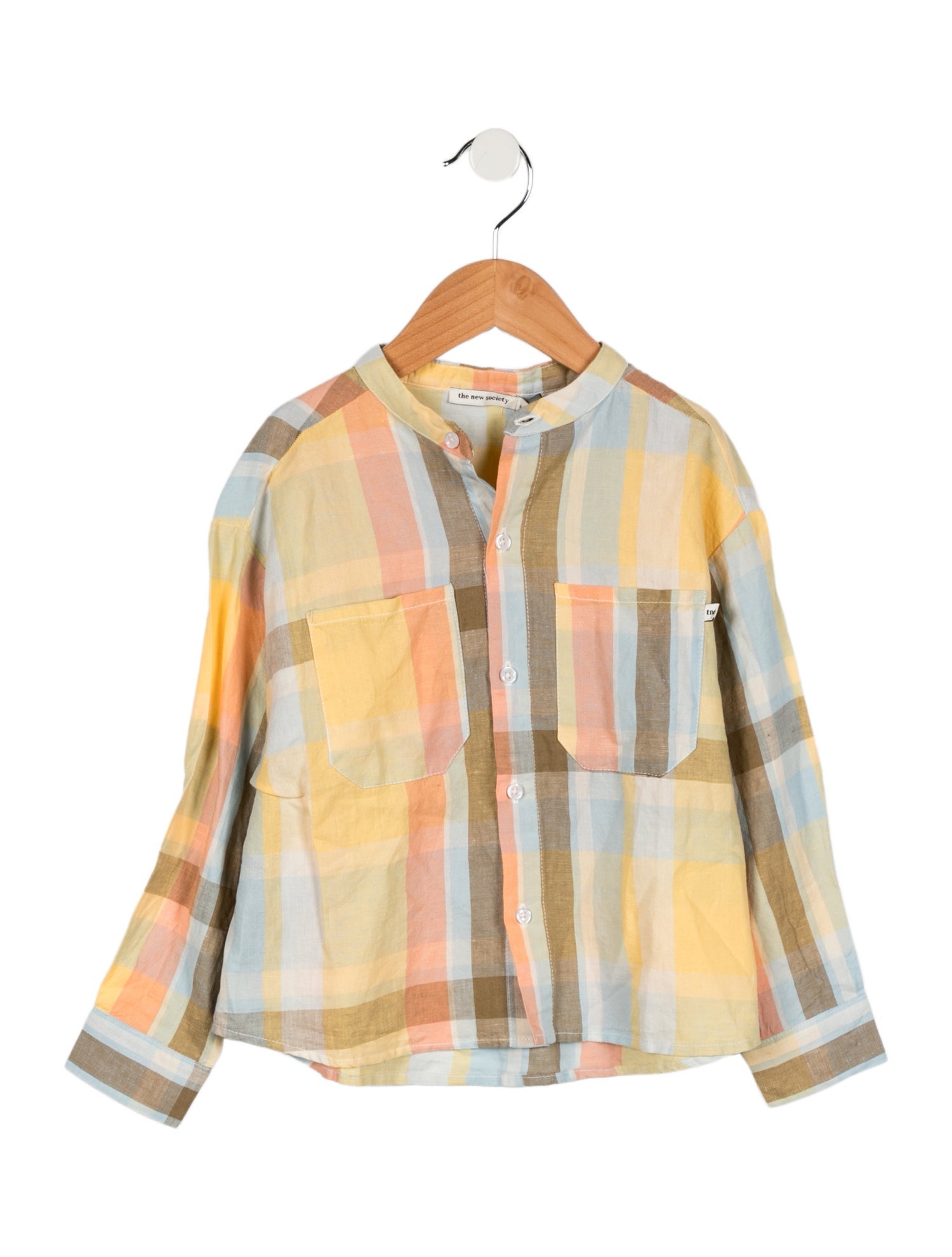 The New Society Toddler Girls' Plaid Long Sleeve Blouse
