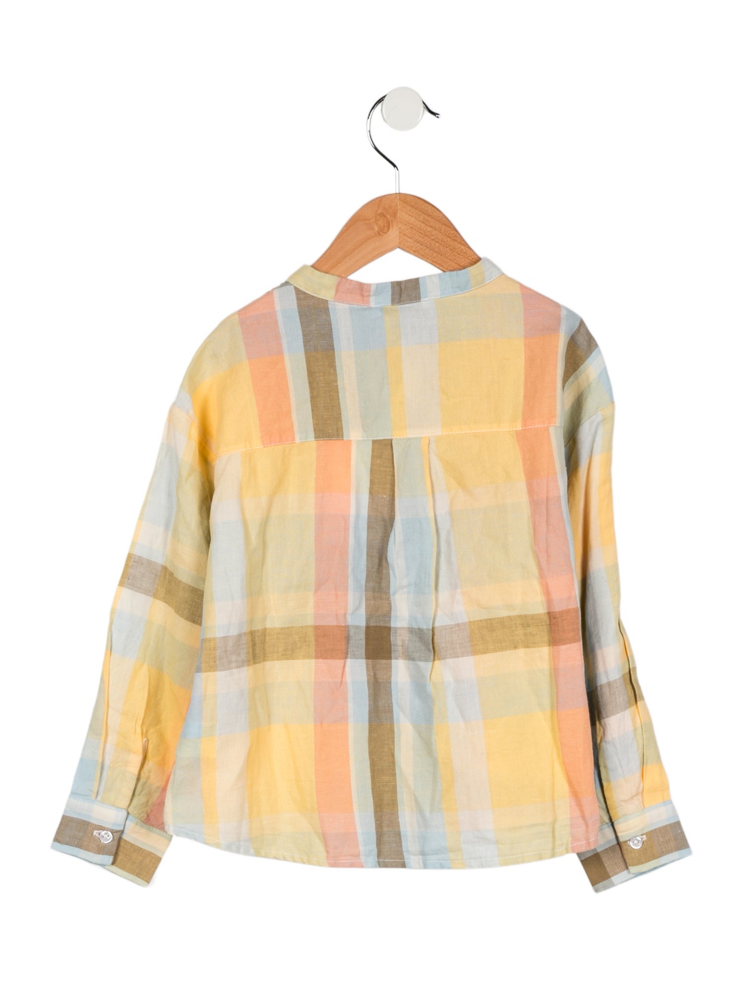 The New Society Toddler Girls' Plaid Long Sleeve Blouse