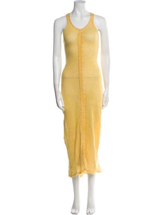 Theophilio Scoop Neck Long Dress