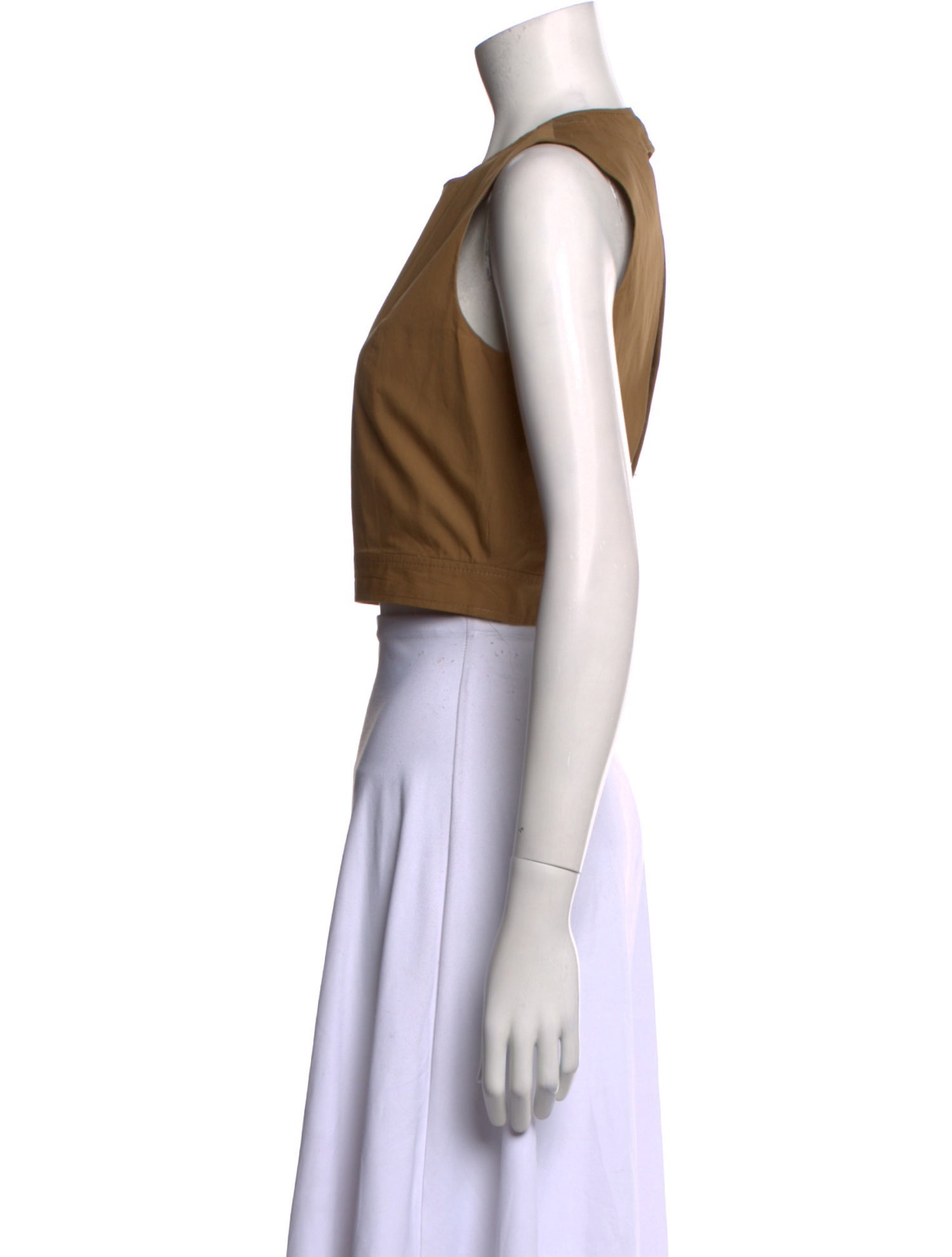 Three Graces London Crew Neck Sleeveless Crop Top