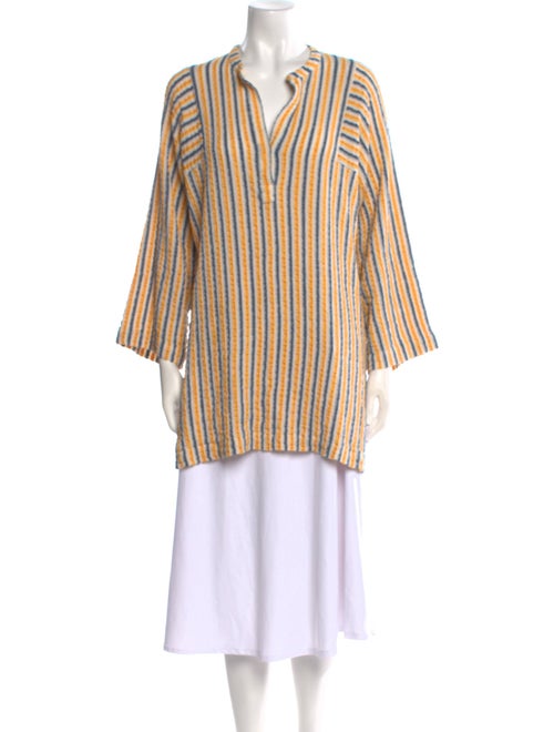 Three Graces London Striped V-Neck Tunic