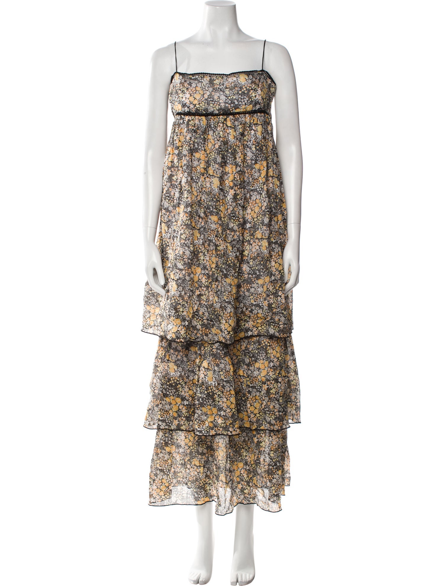 Three Graces London Floral Print Long Dress