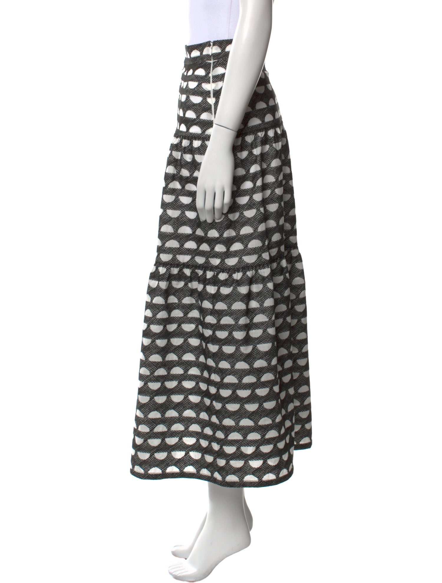 Three Graces London Printed Midi Length Skirt