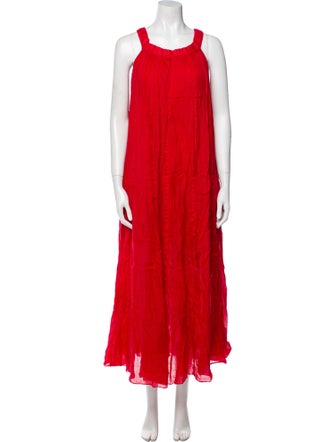 Three Graces London Scoop Neck Long Dress